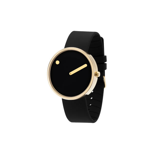 PICTO armbandsur, black/gold/black, Picto