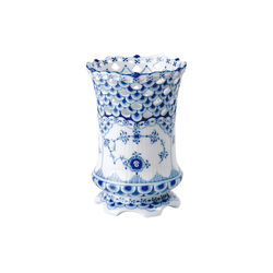 Blue Fluted Full Lace Vas 11 cm, Royal Copenhagen