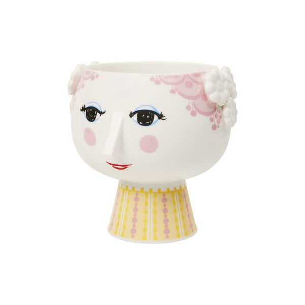 Eva Blomkruka på fot Ø15.5 cm rosa, Bjørn Wiinblad