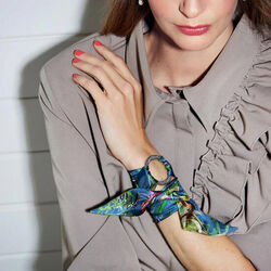 ASIAN GARDEN Scarf, blue, Bella Ballou