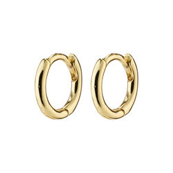 EANNA recycled huggie hoops, gold-plated EANNA recycled huggie hoops, gold-plated, Pilgrim