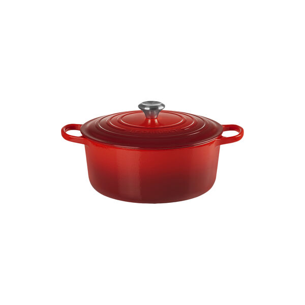 Signature gjutj&auml;rn rund gryta &Oslash; 28 cm, cerise, Le Creuset