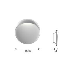 Flindt vägglampa S, aluminium, Louis Poulsen