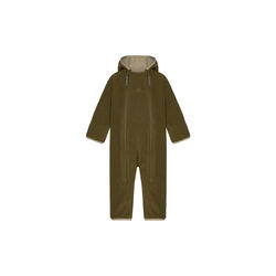 Doubleface Fleece Babysuit, dark olive/mocca, VER de TERRE