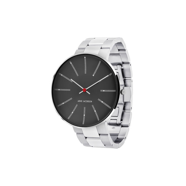 Bankers armbandsur, grey/silver, Arne Jacobsen Watches