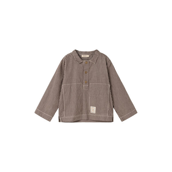 Tovan Shirt, dark brownie stripe, MarMar Copenhagen