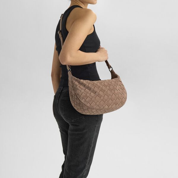 MuseMBG Bag Suede Weave, mocha mousse, Markberg