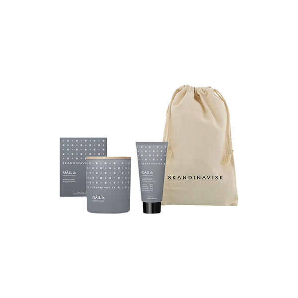 FJÄLL Set with scented candle and hand cream, Skandinavisk