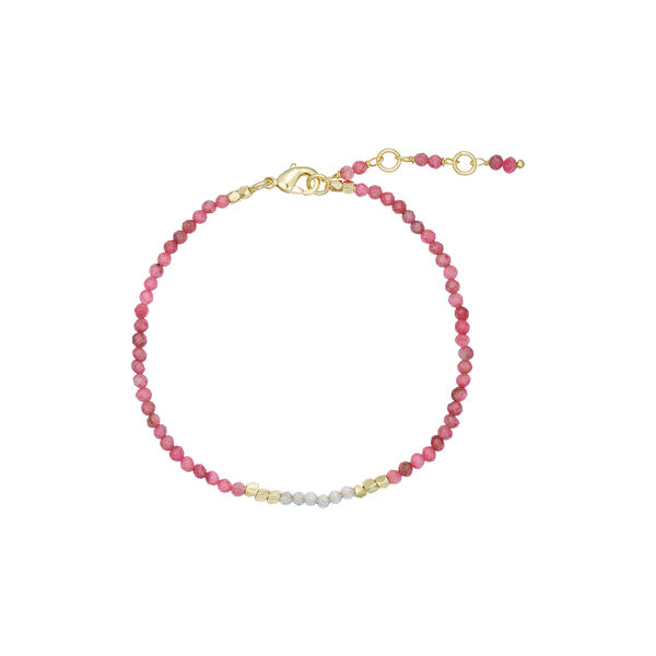 Lea bracelet w. gemstones, goldplated/rhodolite Lea bracelet w. gemstones, goldplated/rhodolite, Pure by Nat