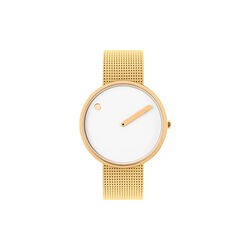PICTO armbandsur, white/gold/matt gold, Picto