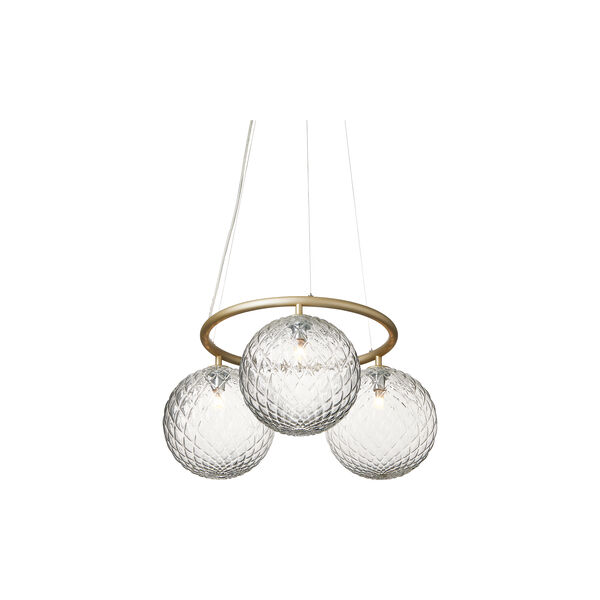Miira 3 Circular Pendant, brass/optic clear, Nuura
