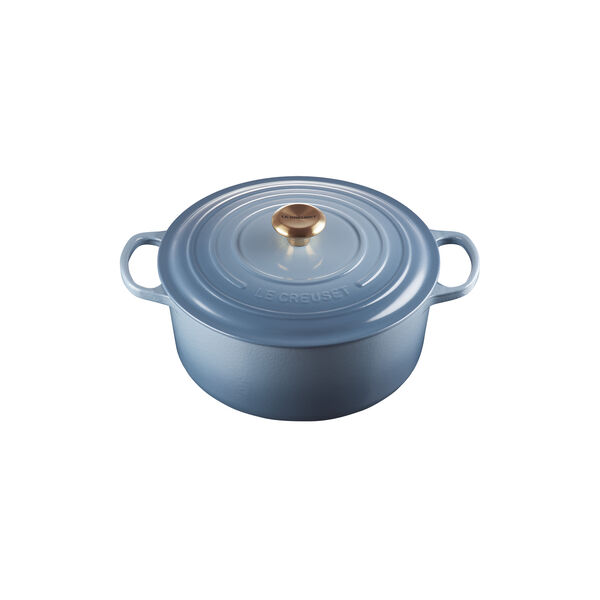 Signature rund gryta Ø 28 cm, chambray, Le Creuset