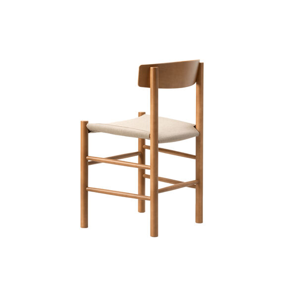 J39 Mogensen Chair with Seat Upholstery, vintage lacquered/natural canvas J39 Mogensen Chair with Seat Upholstery, vintage lacquered/natural canvas, Fredericia Furniture