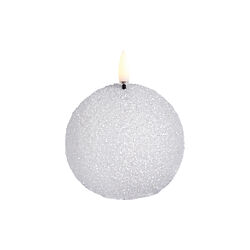 LED round candle, nordic white/glitter, Uyuni Lighting