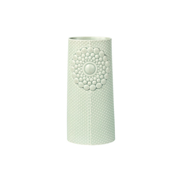 Pipanella Dot Oval Vase | White/green, Dottir Nordic Design