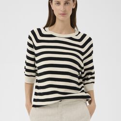MadieIW Tee, black / whisper white stripe, InWear
