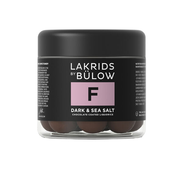 F - DARK & SEA SALT, small, Lakrids by Bülow