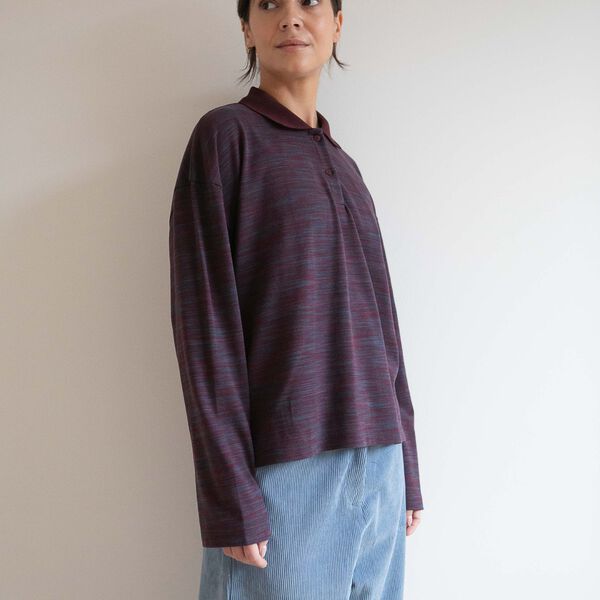 PAULINE POLO, plum, Studio Feder