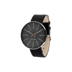 Bankers armbandsur, grey/steel/black, Arne Jacobsen Watches