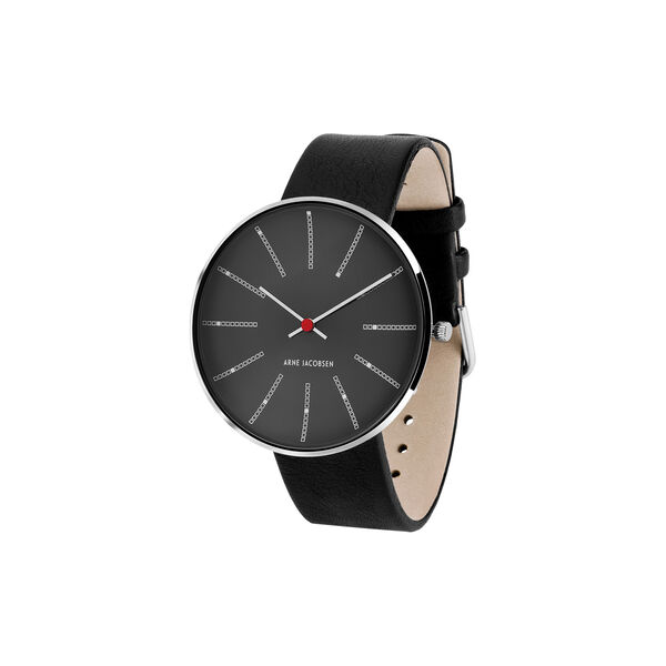 Bankers armbandsur, grey/steel/black, Arne Jacobsen Watches