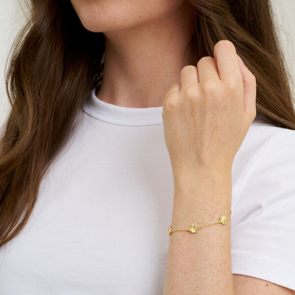 Florence bracelet w. pendants, gold plated Florence bracelet w. pendants, gold plated, Pure by Nat