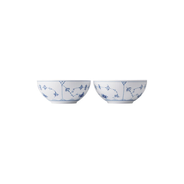 Blue Fluted Plain sk&aring;l 50 cl, 2-pack, Royal Copenhagen