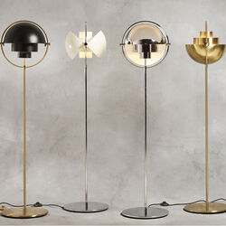 Multi-Lite golvlampa, vit/krom, GUBI