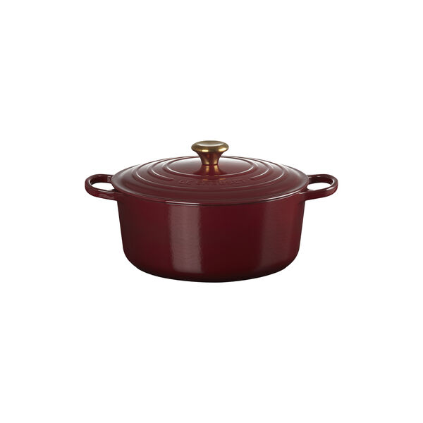 Signature gjutj&auml;rn rund gryta &Oslash; 28 cm, garnet, Le Creuset