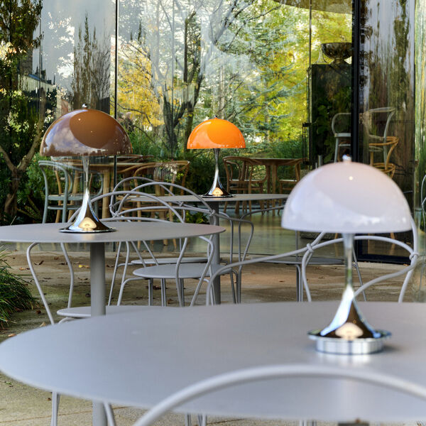 Panthella 250 Original Portable Table Lamp, opal orange, Louis Poulsen