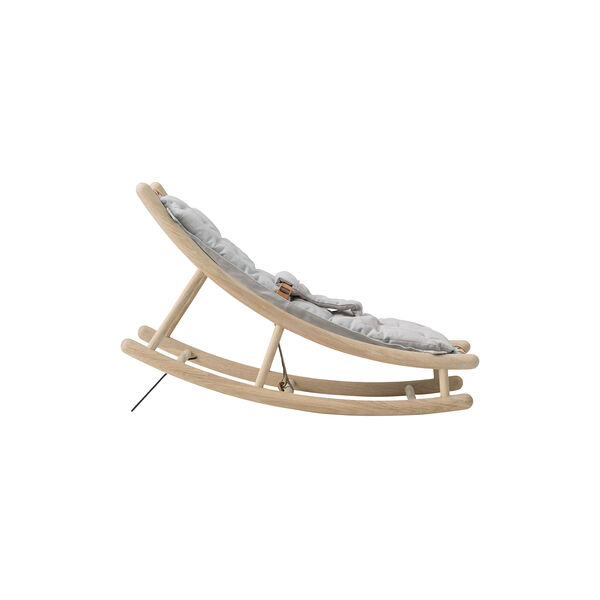 Wood Baby & Toddler Rocker, oak/grey, Oliver Furniture