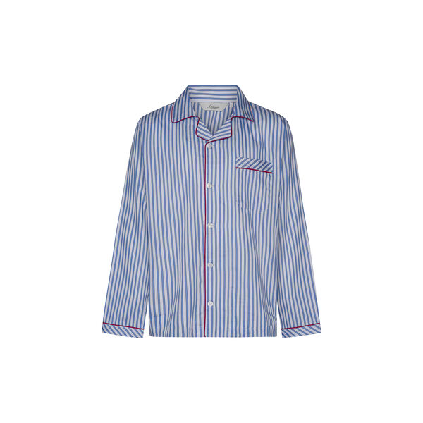 Rome Pyjamas, light blue strips/red piping, Ambassador 1867