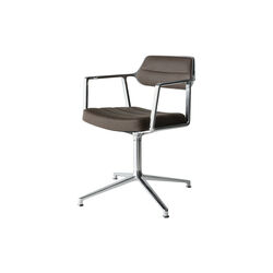 Vipp453 Swivel Chair with Castors, Havanna/aluminium, Vipp