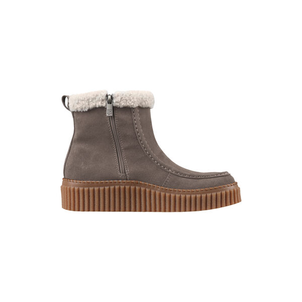 Suede Boots With Shearling, falcon clay, Ilse Jacobsen Hornb&aelig;k