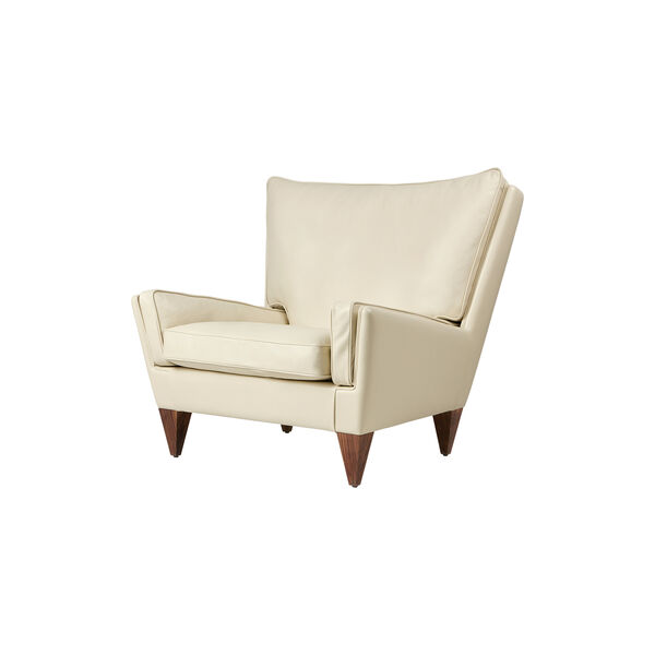 V11 Lounge Chair, cream/oiled walnut, GUBI