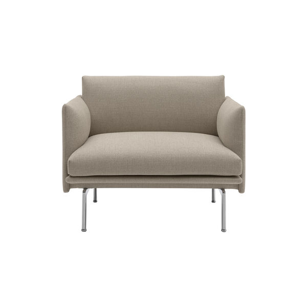 Outline Chair, ecriture/polished aluminum, Muuto