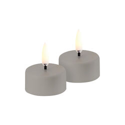 LED rechargeable tealight 2 st., sandstone, Uyuni Lighting