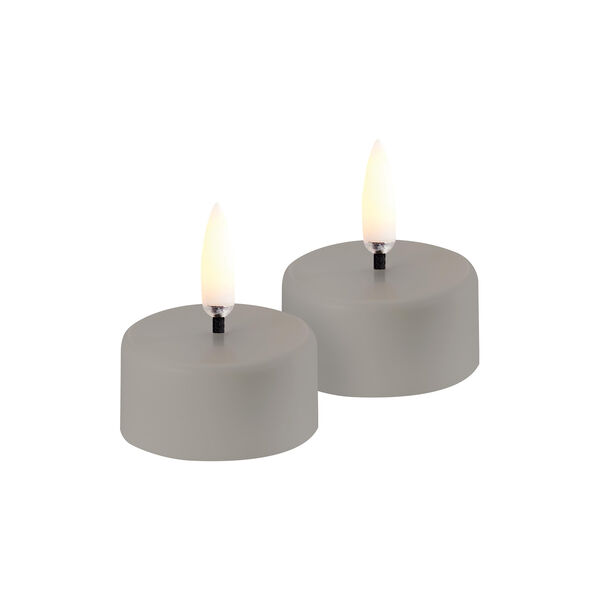 LED rechargeable tealight 2 st., sandstone, Uyuni Lighting