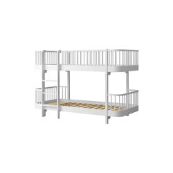 Wood Original Low Bunk Bed 90x200 cm, white, Oliver Furniture