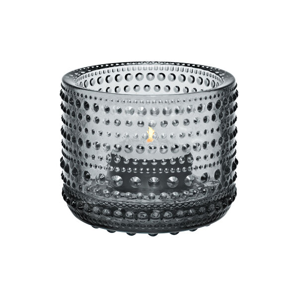 Kastehelmi ljuslykta, gr&aring;, Iittala