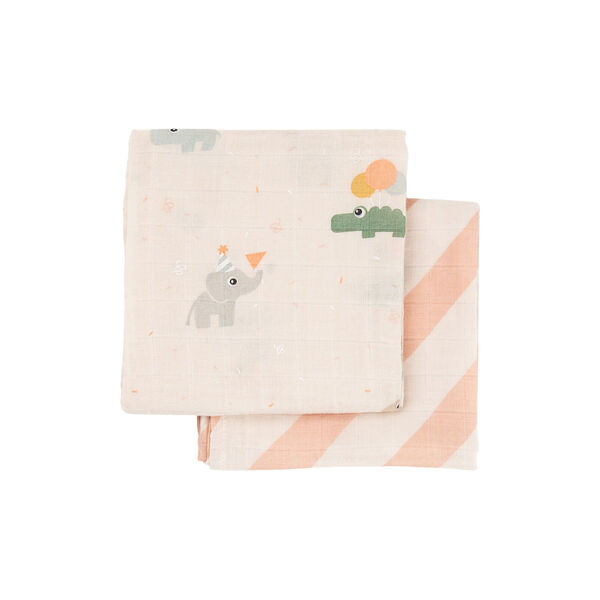 Celebration Burp Cloth 2-pack, powder, Done by Deer