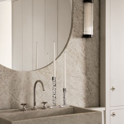 Carat ljusstake, klar/stål, Orrefors