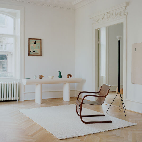 Blonde Maze golvmatta, white, Linie Design