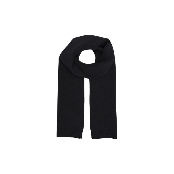 Merino Wool Scarf, deep black, Colorful Standard