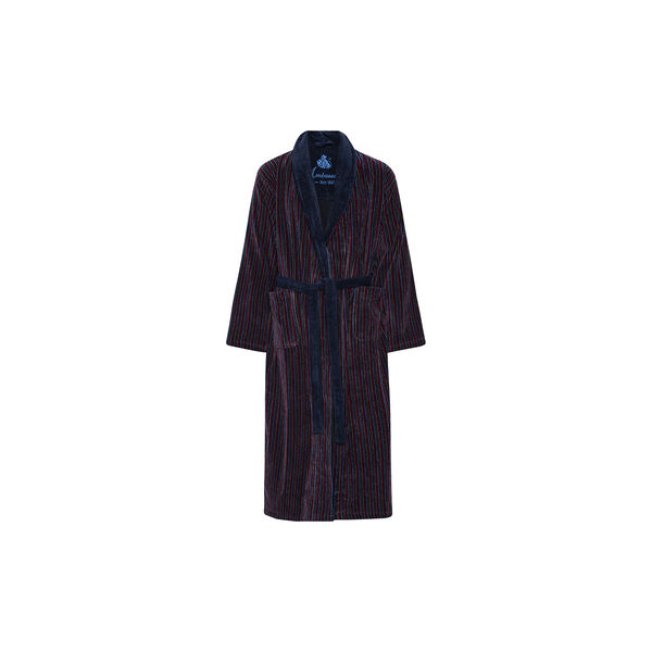 Skagerak Bathrobes, multi strip/solid navy collar, Ambassador 1867