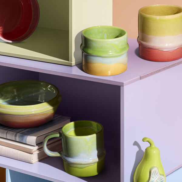 Poppery mugg, apple green/mint/yellow Poppery mugg, apple green/mint/yellow, Kähler