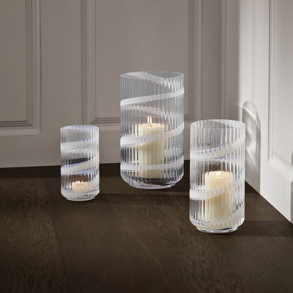 Lyngby Vas, swirl white, Lyngby Porcel&aelig;n