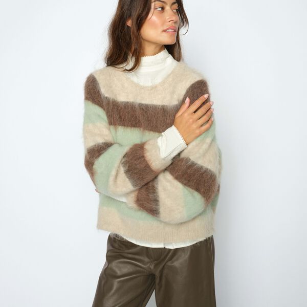 MMSuvi Stripe Knit, frosty green, MOS MOSH