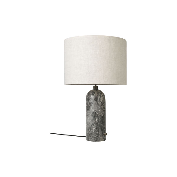 Gravity Table Lamp, grey marble/canvas, GUBI