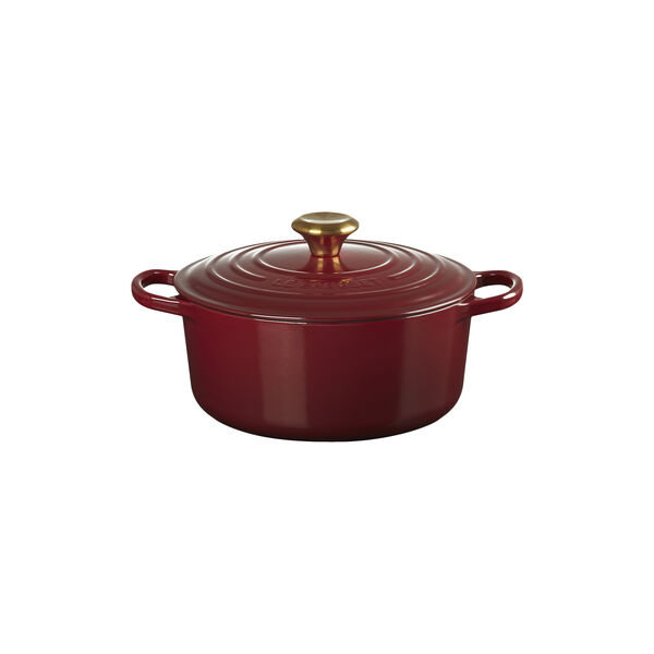 Signature gjutj&auml;rn rund gryta &Oslash; 24 cm, garnet, Le Creuset