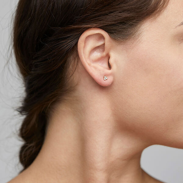 CAILY Crystal Studs, guldpläterat CAILY Crystal Studs, guldpläterat, Pilgrim